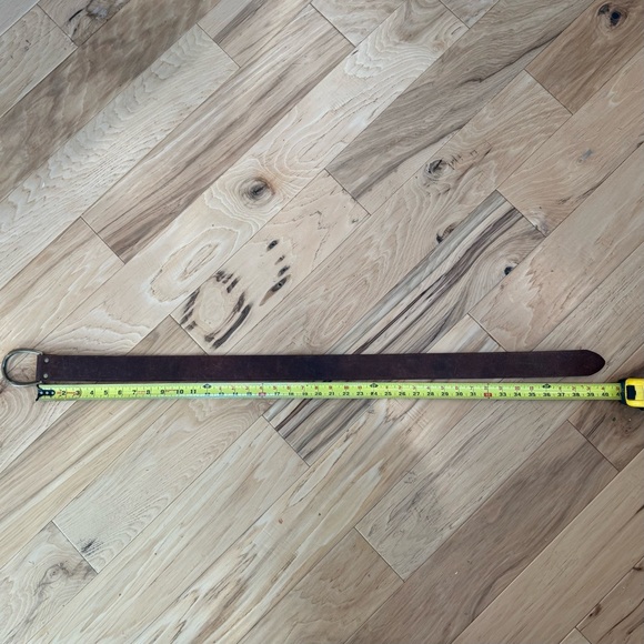 Ralph Lauren Leather Belt double loop brass heritage adjustable equestrian OS - Picture 9 of 10